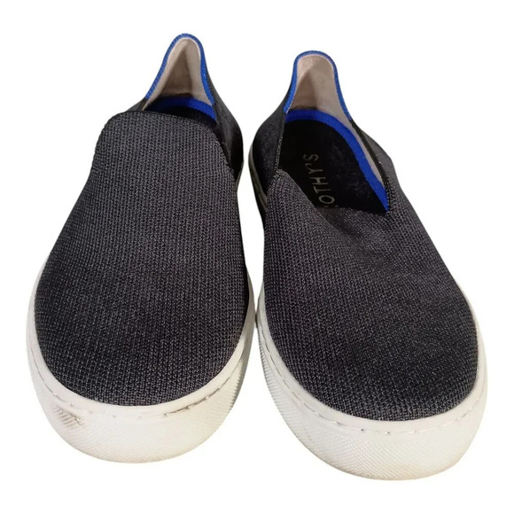 Rothys Loafers Flats Round Toe Black Knit Women's 6.5 - Picture 4 of 10